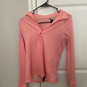 Pink fitted long sleeve under armour